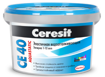 Эластичная водоотталкивающая затирка для швов Ceresit СЕ 40 Aquastatic — Cerezit