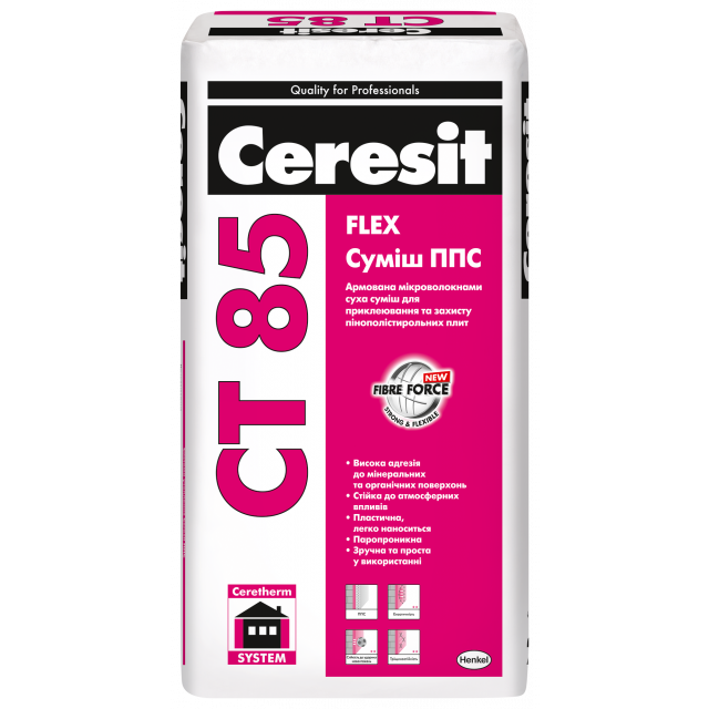 Штукатурно-клеевая смесь Ceresit CT 85 — Cerezit