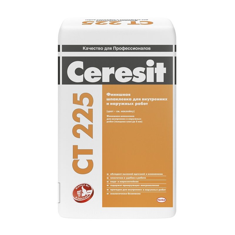 Финишная цементная шпаклевка для наружных и внутренних работ: белая и серая (толщина слоя до 3 мм) C — Cerezit