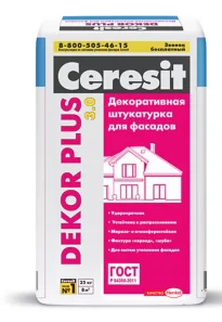 Декоративная штукатурка для фасадов Ceresit Dekor Plus — Cerezit
