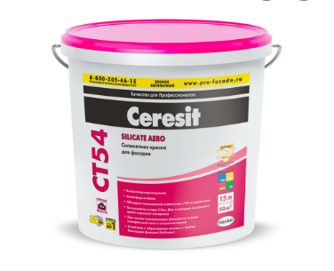 Силикатная краска для внутренних и наружных работ Ceresit CT 54 — Cerezit
