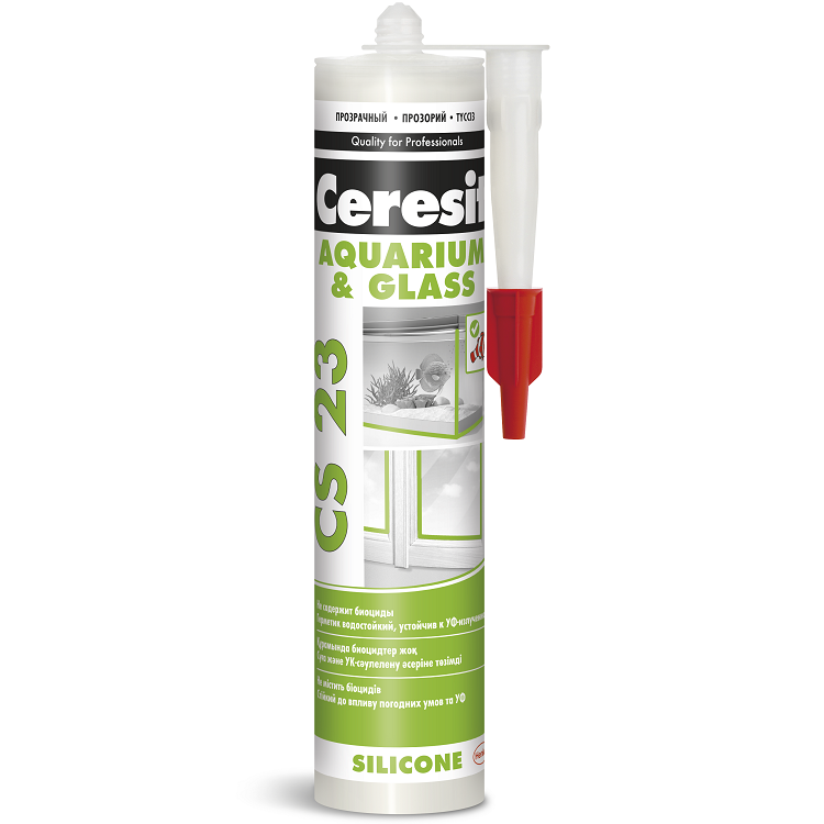 Силиконовый герметик для стекла и аквариумов Ceresit CS 23 — Cerezit