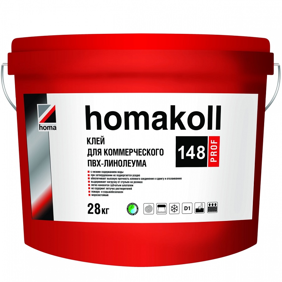 Клей для коммерческого ПВХ-линолеума, водно-дисперсионный — Homakoll
