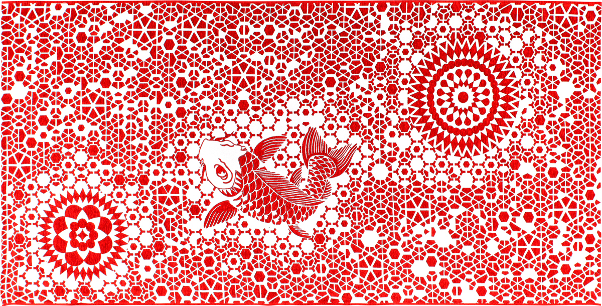 Дизайнерский ковер B.I.C. Milek Tatoo koi red