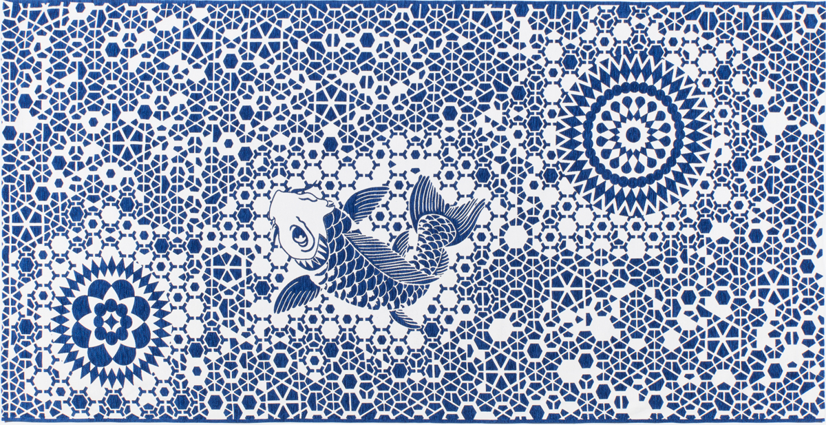 Дизайнерский ковер B.I.C. Milek Tatoo koi blue