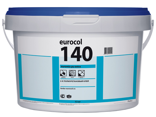 Полиуретановый клей Forbo 140 Euromix PU Extra 2-K (для наружных работ), 13,8 кг