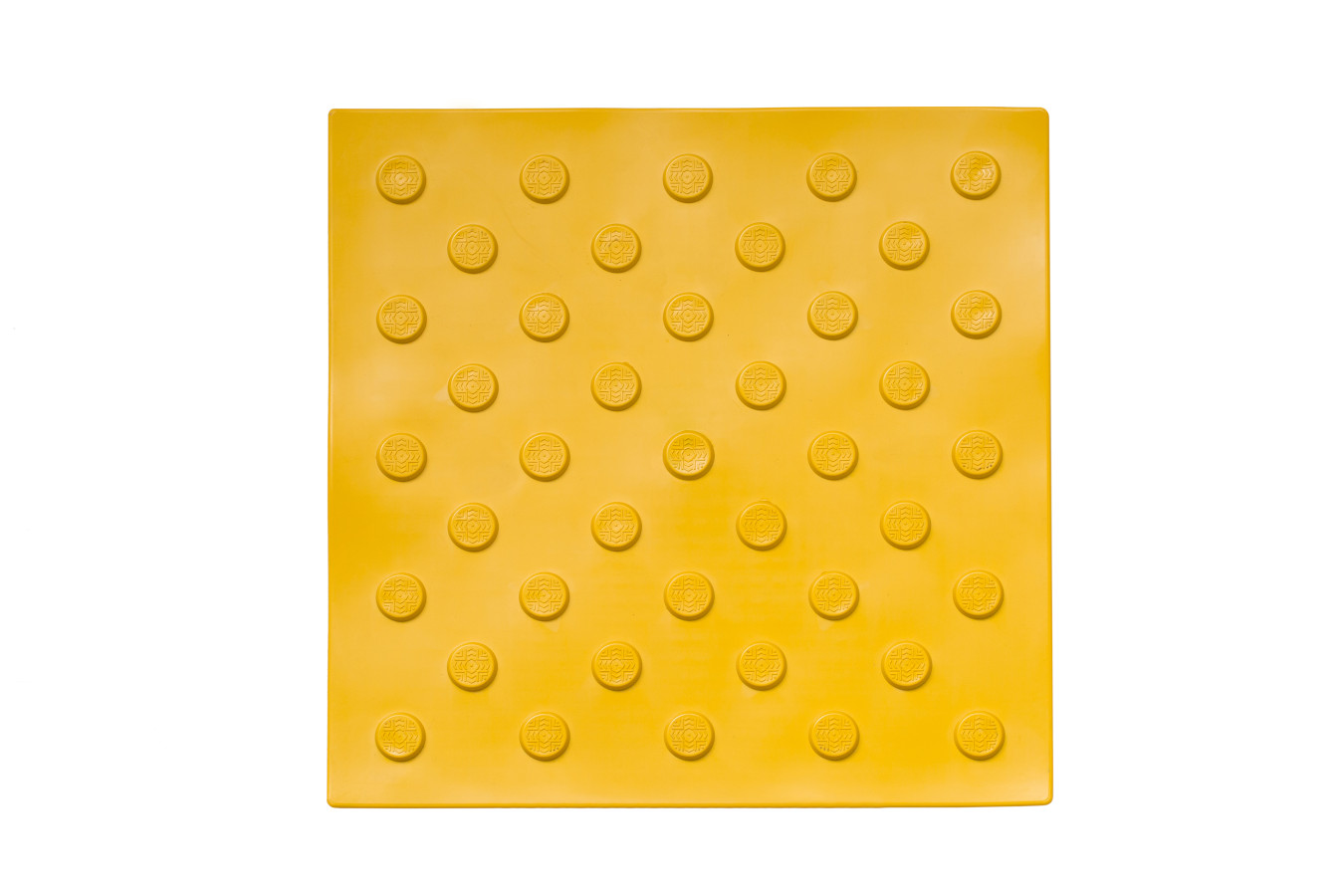 Тактильная плитка с консуообразным рифом (диагональный порядок) 6 мм, 300*300 мм
